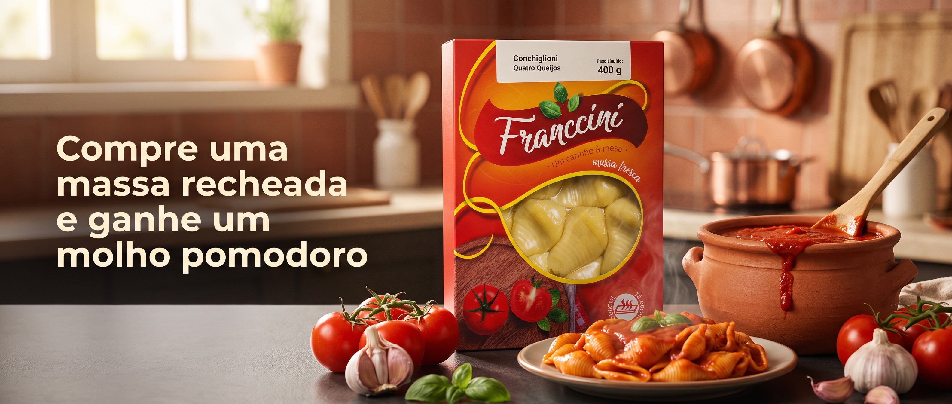 Franccini banner promo molho pomodoro
