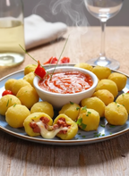 Nhoque Recheado Calabresa e Queijo