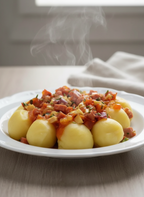 Nhoque Recheado Presunto e Queijo